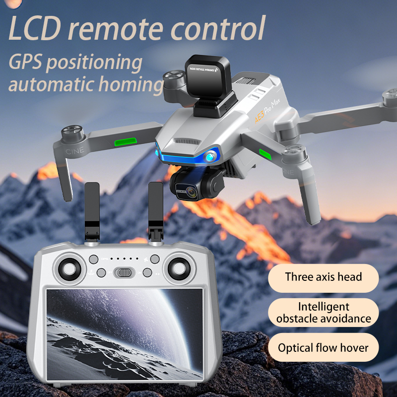 AE3 PRO Max NEW LCD SC GPS Dro - Drone Gimbal 3 Axis 评论和价格