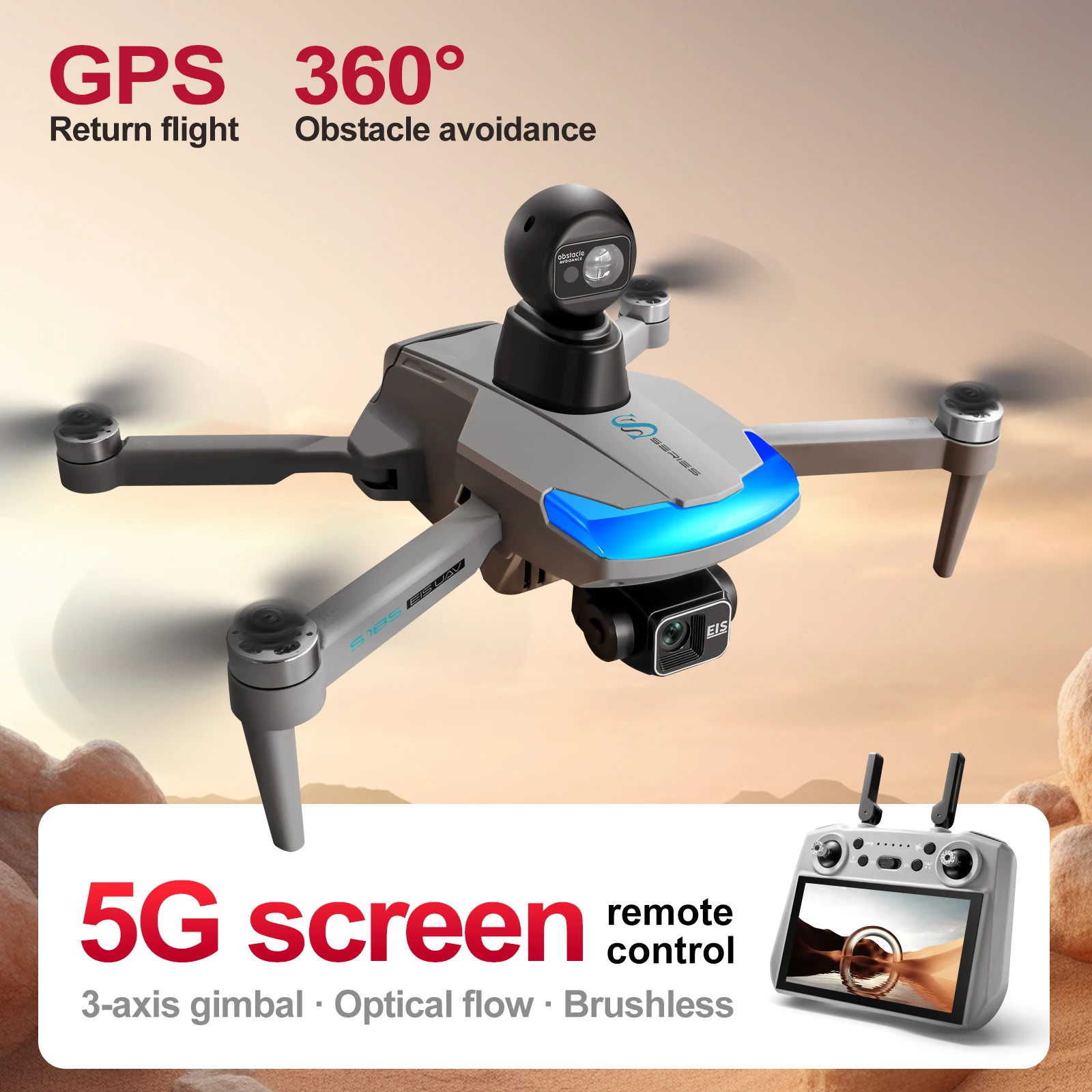 S185 Professional Drone 2.7K H - Drone Gimbal 3 Axis 评论和价格