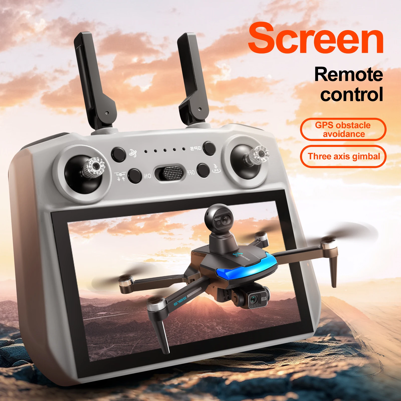S185 Professional Drone 2.7K H - Drone Gimbal 3 Axis 评论和价格