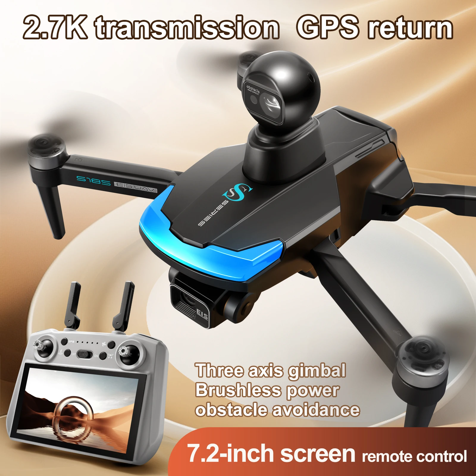 S185 Professional Drone 2.7K H - Drone Gimbal 3 Axis 评论和价格